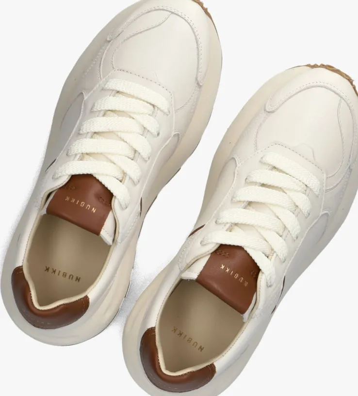witte nubikk lage sneakers rose nomad