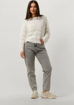 witte object trui objliva l/s o-neck knit pullover