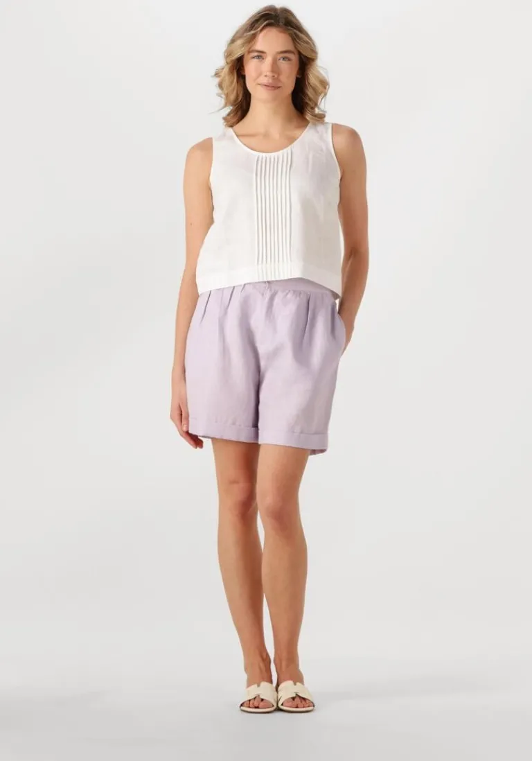 RESORT FINEST te top crop top linen>DAMES Tops & T-Shirts