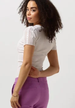 ROSEMUNDE te t-shirt benita silk t-shirt w/ lace><noscript><img width=