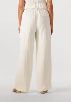 witte second female wijde broek lino troussers