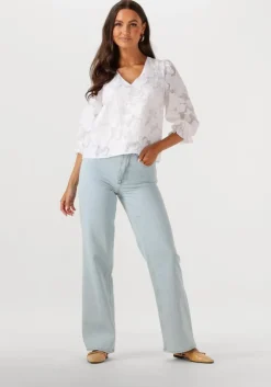 witte selected femme blouses slfcathi-sadie 3/4 top ff