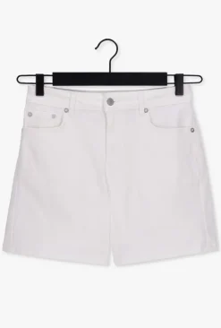 witte selected femme jeans slfsia mw snow white denim shorts