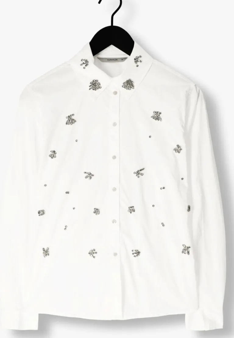 SUMMUM te blouses blouse crispy poplin diamants>DAMES Blouses