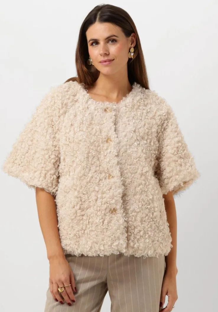 witte summum gilet jacket faux fur