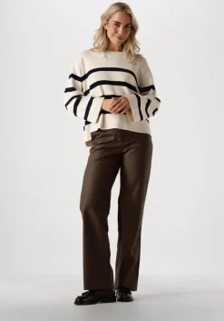 SUMMUM te trui striped sweater soft viscose polyamide knit>DAMES Truien & Vesten