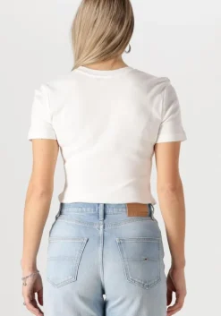 witte tommy hilfiger t-shirt slim cody c-nk ss