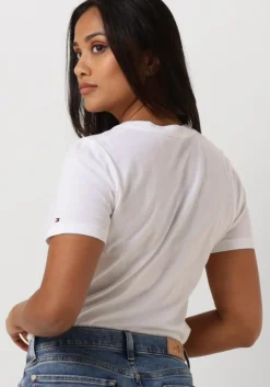 witte tommy hilfiger t-shirt rec corp logo c-nk
