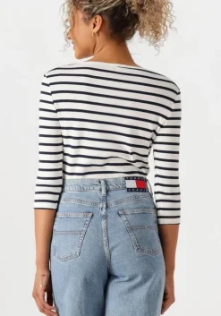 witte tommy hilfiger t-shirt slim cody boat-nk 3/4slv