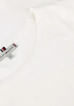witte tommy hilfiger t-shirt slim 5x2 rib c-nk ss