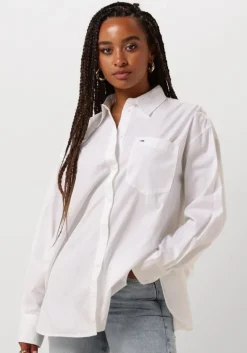 witte tommy jeans blouses tjw rlx essential sh