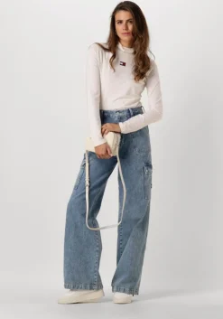 witte tommy jeans coltrui tjw slim badge mockneck