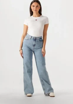 TOMMY JEANS te t-shirt twj slim badge rib tee>DAMES Tops & T-Shirts