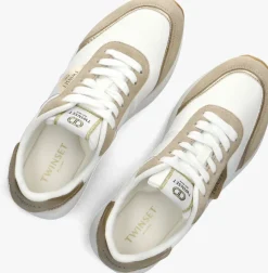 witte twinset milano lage sneakers 251tcp022