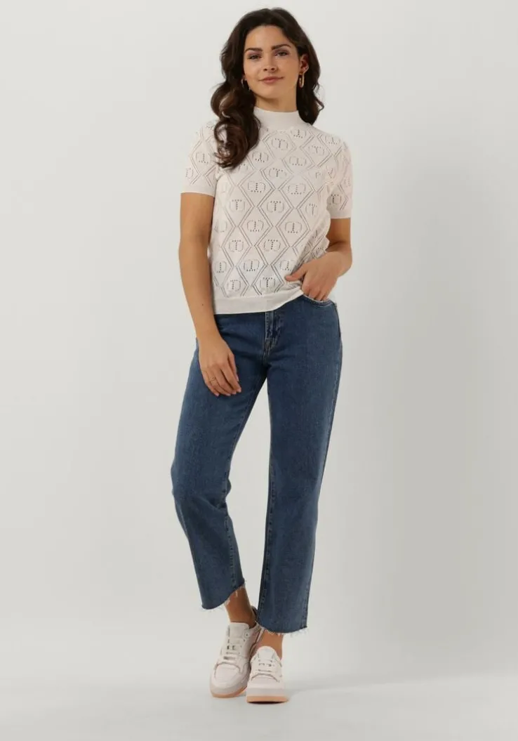 witte twinset milano lage sneakers 231tcp080