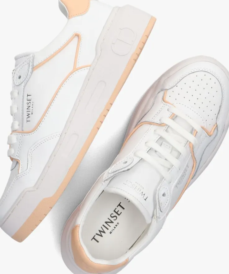 witte twinset milano lage sneakers 231tcp080
