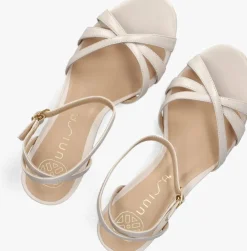 witte unisa sandalen met hak nombu