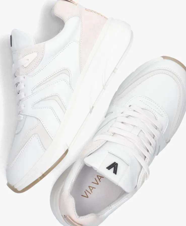 witte via vai lage sneakers vic taylor