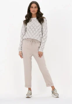 zand access pantalon sweat pants with tun-up hems