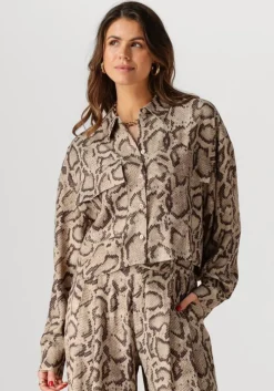 zand alix the label blouses ladies woven snake twill blouse