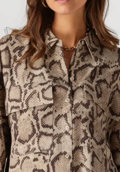 zand alix the label blouses ladies woven snake twill blouse