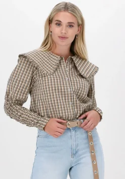 zand co'couture blouses cilia collar check shirt