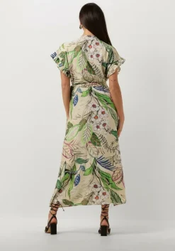 zand jansen amsterdam maxi jurk wb566 printed wrap long dress