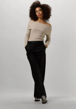 zand minus trui fame off shoulder knit pullover