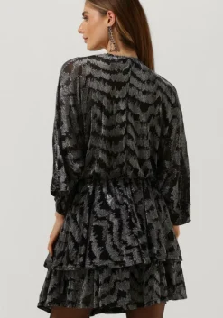 COLOURFUL REBEL en mini jurk mencia zebra metallic v-neck dress><noscript><img width=