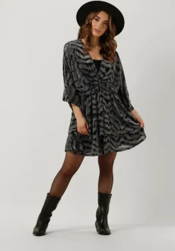 COLOURFUL REBEL en mini jurk mencia zebra metallic v-neck dress><noscript><img width=