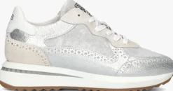 zilveren floris van bommel lage sneakers sfw-10109