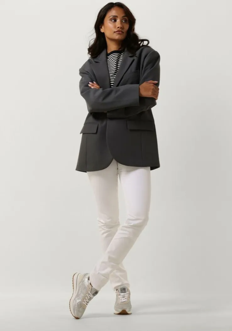 zilveren floris van bommel lage sneakers sfw-10109