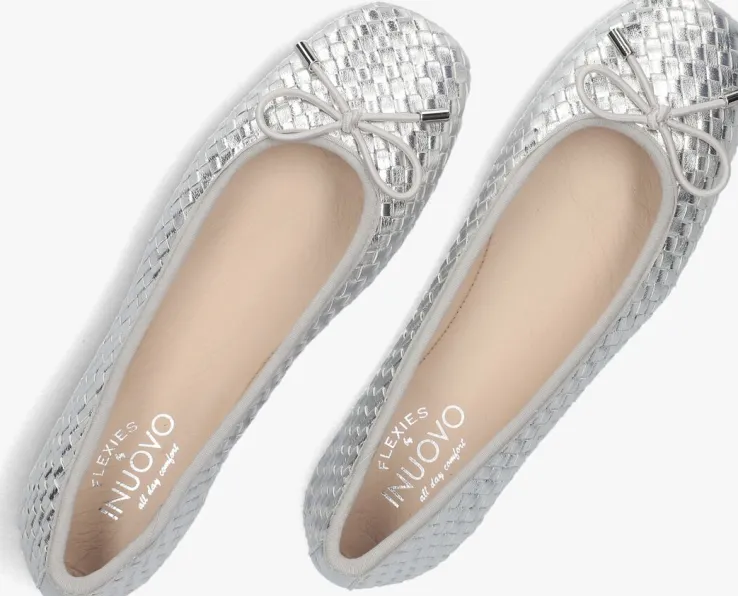 zilveren inuovo ballerina's a92018