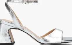 zilveren notre-v sandalen met hak 22304