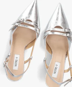 zilveren notre-v slingbacks 7212