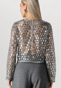 zilveren object top objgitte lo l/s top 136