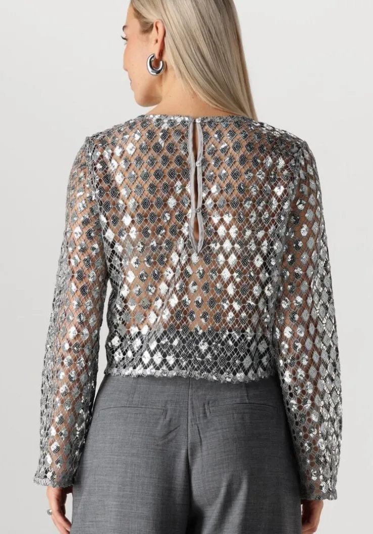 zilveren object top objgitte lo l/s top 136