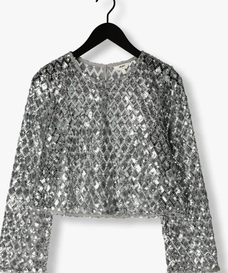 zilveren object top objgitte lo l/s top 136
