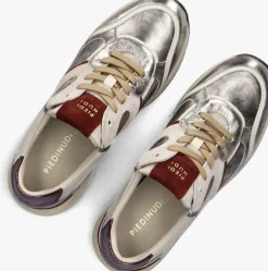 zilveren piedi nudi lage sneakers selva 17.01