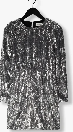 zilveren selected femme mini jurk slfari-colyn ls short sequins