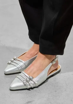 zilveren stefano lauran slingbacks 15600154