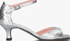 zilveren toral sandalen met hak rubby