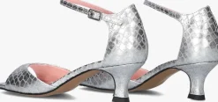 zilveren toral sandalen met hak rubby