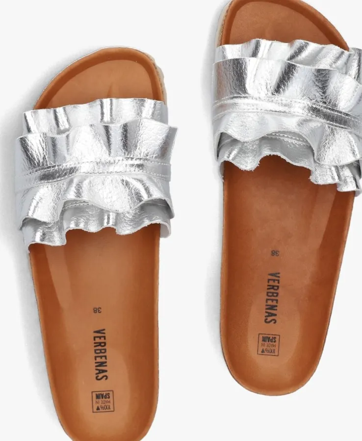 zilveren verbenas slippers rocio