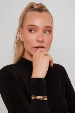 zilverkleurig notre-v armbanden bangl glad