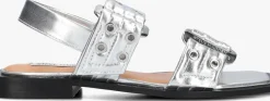 zilverkleurig steve madden platte sandalen saria-e