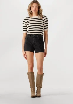 zwarte abrand jeans shorts venice short heidi