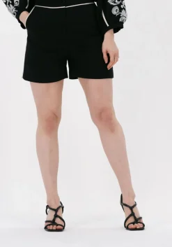 zwarte access broeken linen high-waisted shorts