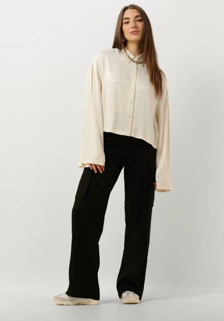 ALIX THE LABEL e cargobroeken ladies woven linnen cargo pants>DAMES Broeken