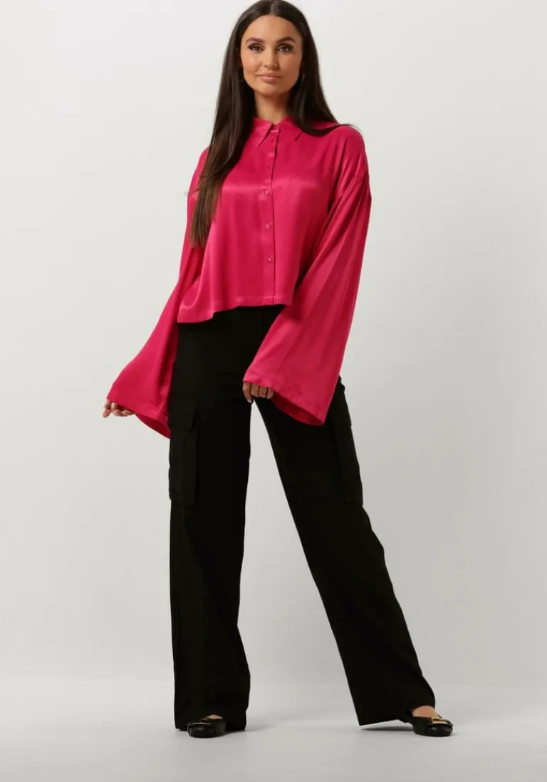 ALIX THE LABEL e cargobroeken ladies woven linnen cargo pants>DAMES Broeken